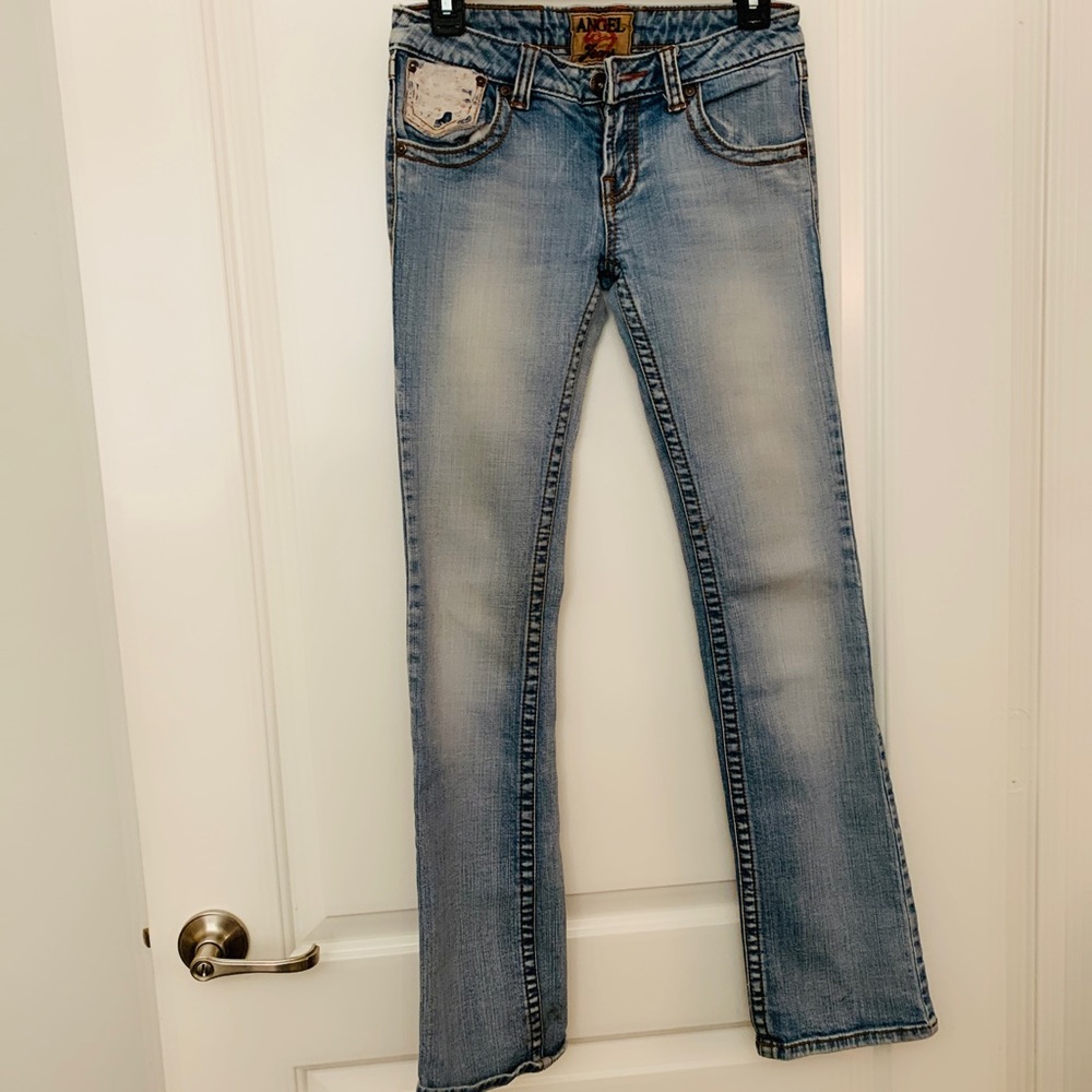 Light Blue Jeans, a Love Patch on Pocket